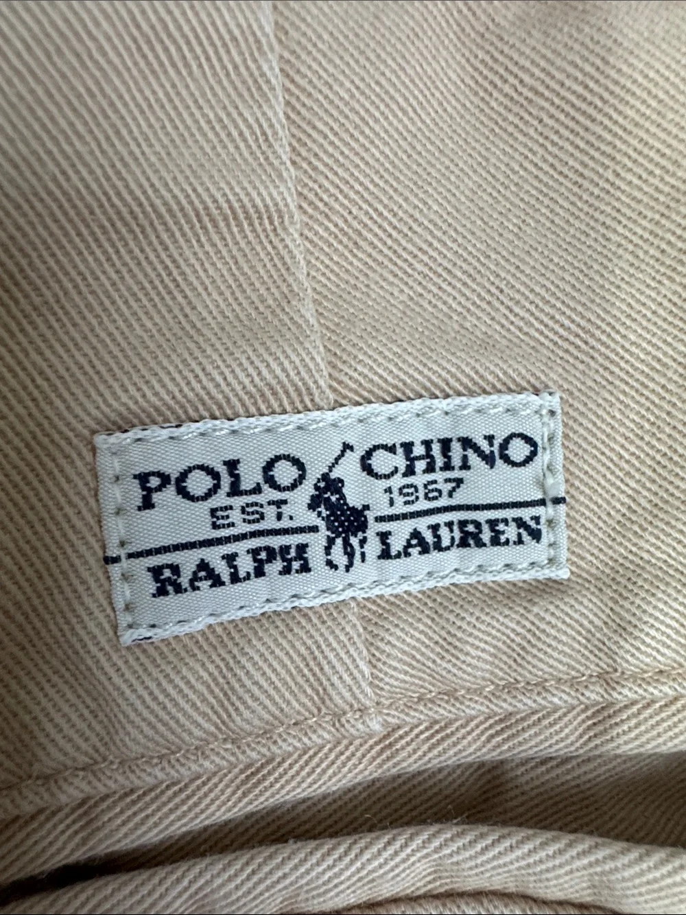Polo Ralph Lauren Chino Andrew Pant Pleated Beige Khaki Men’s Approx. 40x29 - Picture 10 of 12